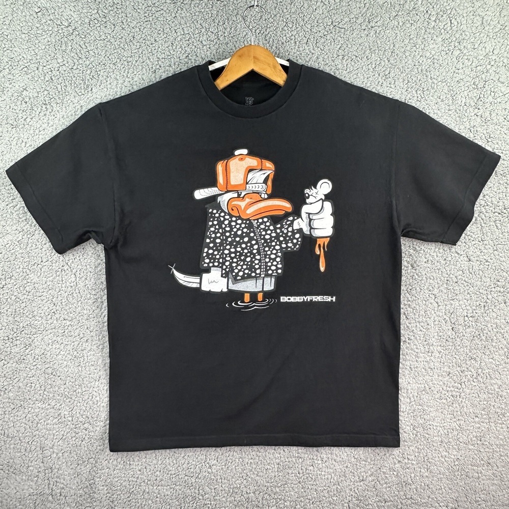 Bobby Fresh Shirt Mens Size XL Black Graphic You Dirty, Double Crossing Rat Tee